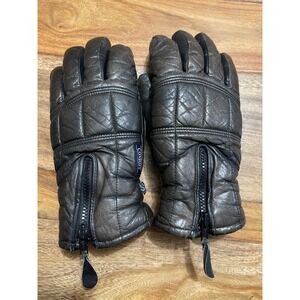 Conroy Ladies Leather Gloves Zipper Lined Size S Vintage 80's Made in Japan